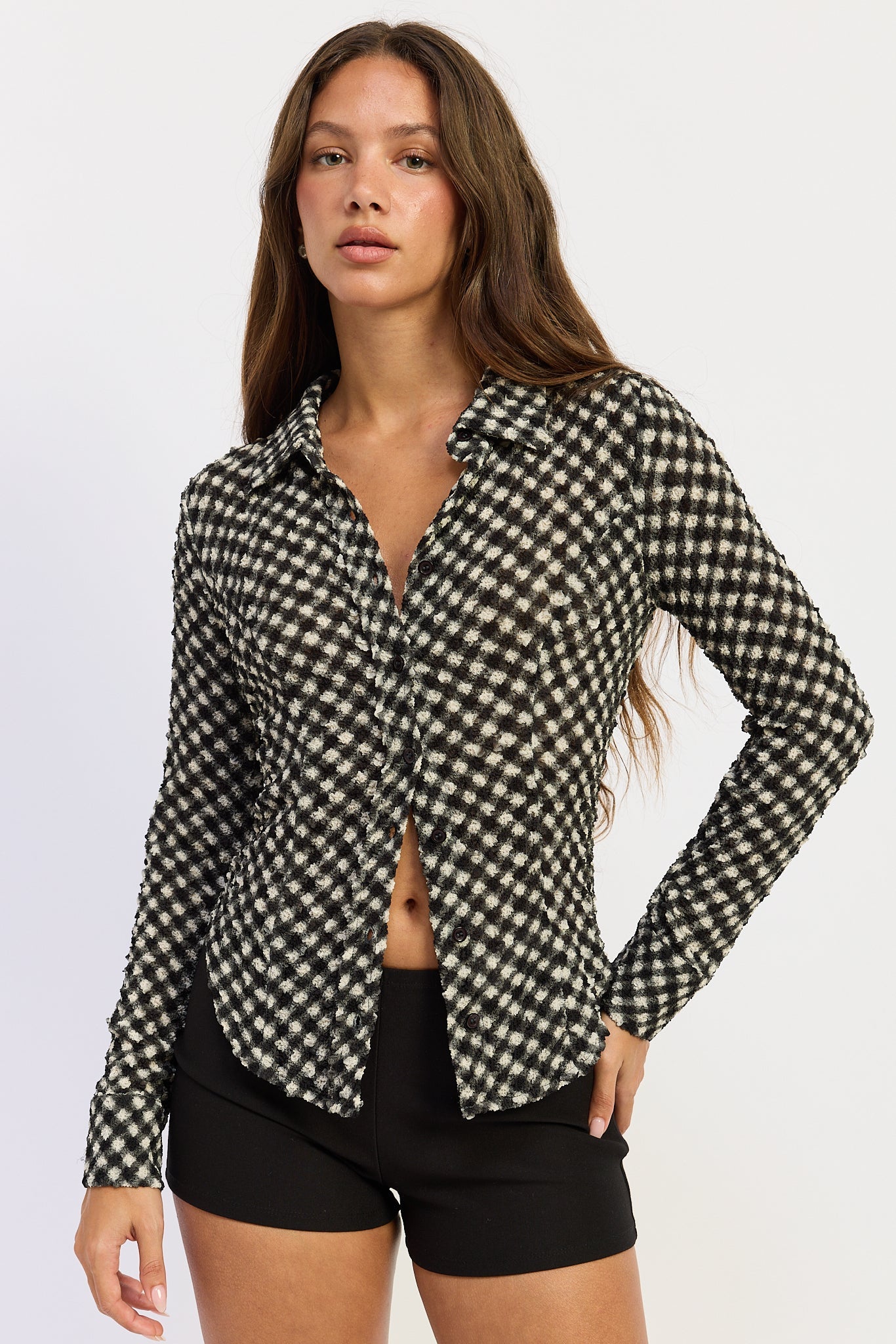 Opaline Button Up Top