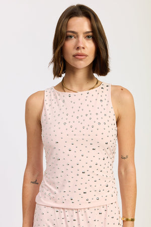 Metal Hotfix Knit Tank Top