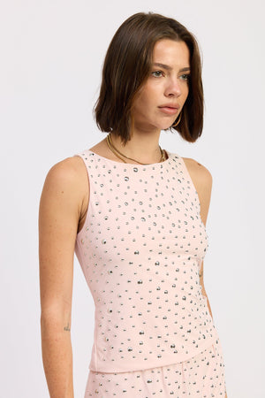 Metal Hotfix Knit Tank Top