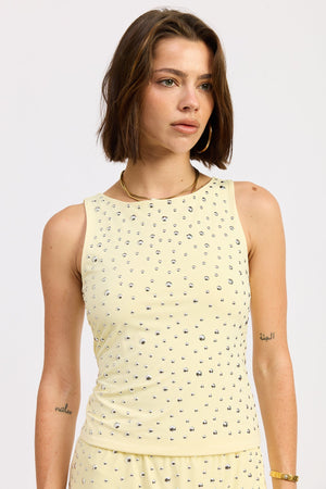 Metal Hotfix Knit Tank Top