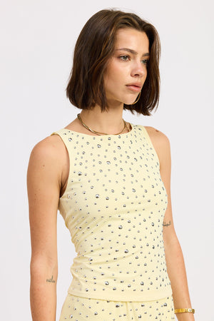 Metal Hotfix Knit Tank Top