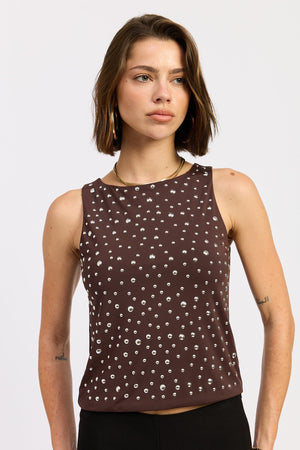 Metal Hotfix Knit Tank Top