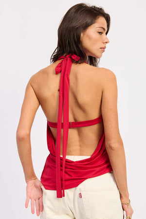 Drape Cowl Neck Bandeau Top