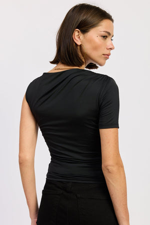 One Shoulder Asymmetrical Knit Top