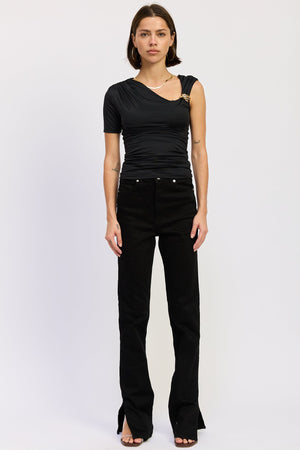 One Shoulder Asymmetrical Knit Top