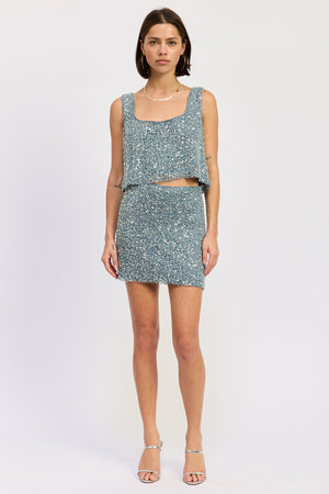 Mini Sequin Skirt