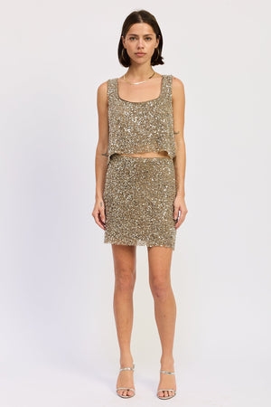 Mini Sequin Skirt