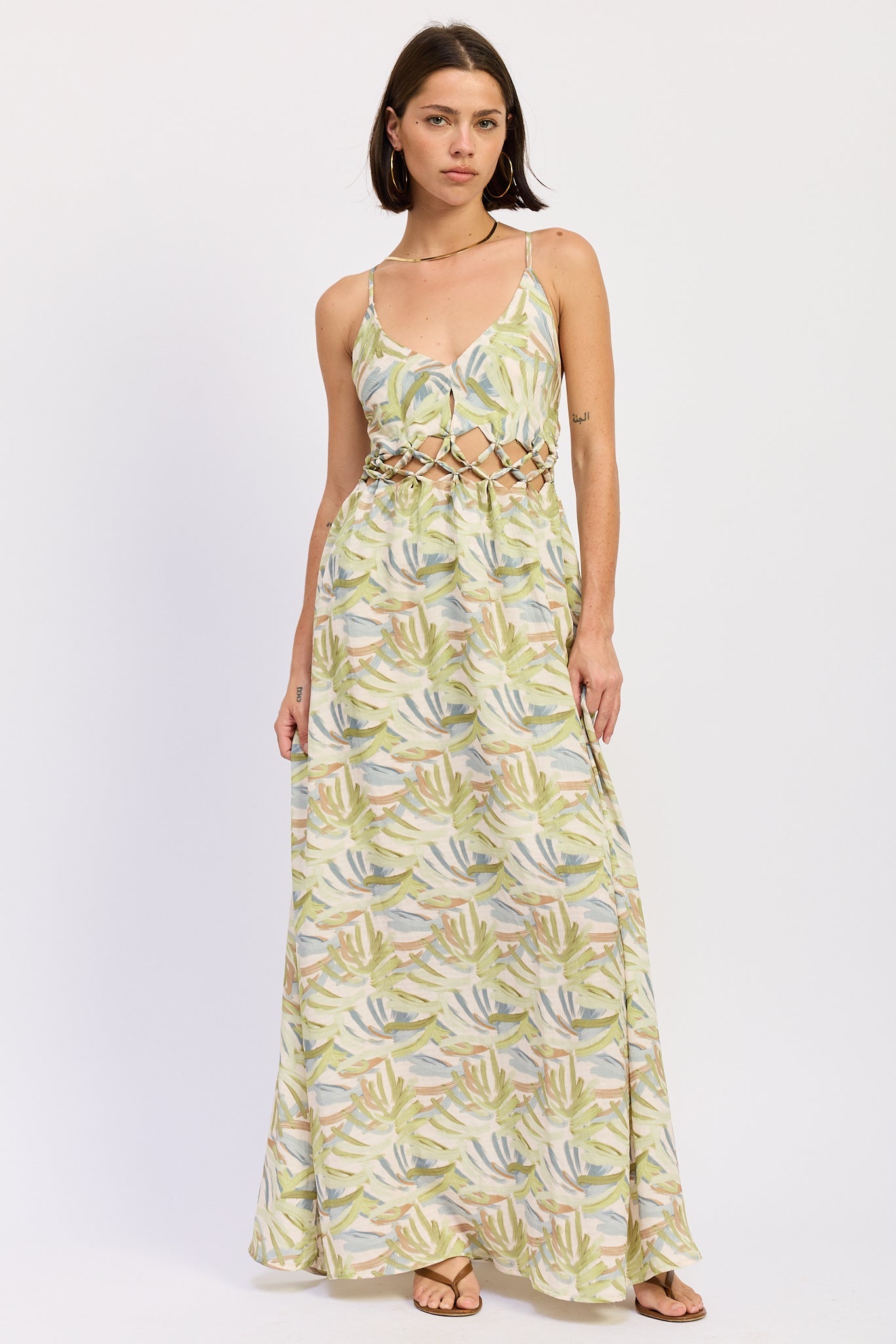 Maxi Open Tie Back Dress