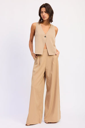 Wide Leg Linen Pants