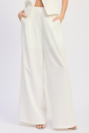 Wide Leg Linen Pants