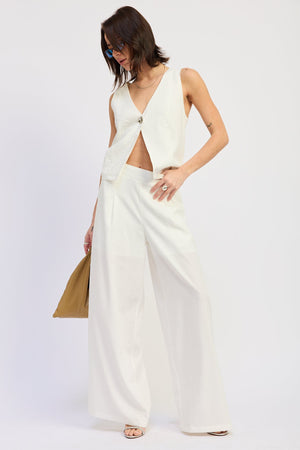 Wide Leg Linen Pants