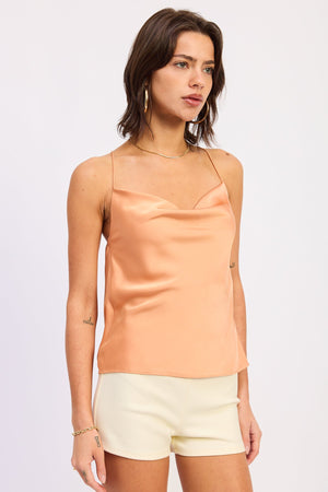 Cowl Neck Cami With Ring Hardware