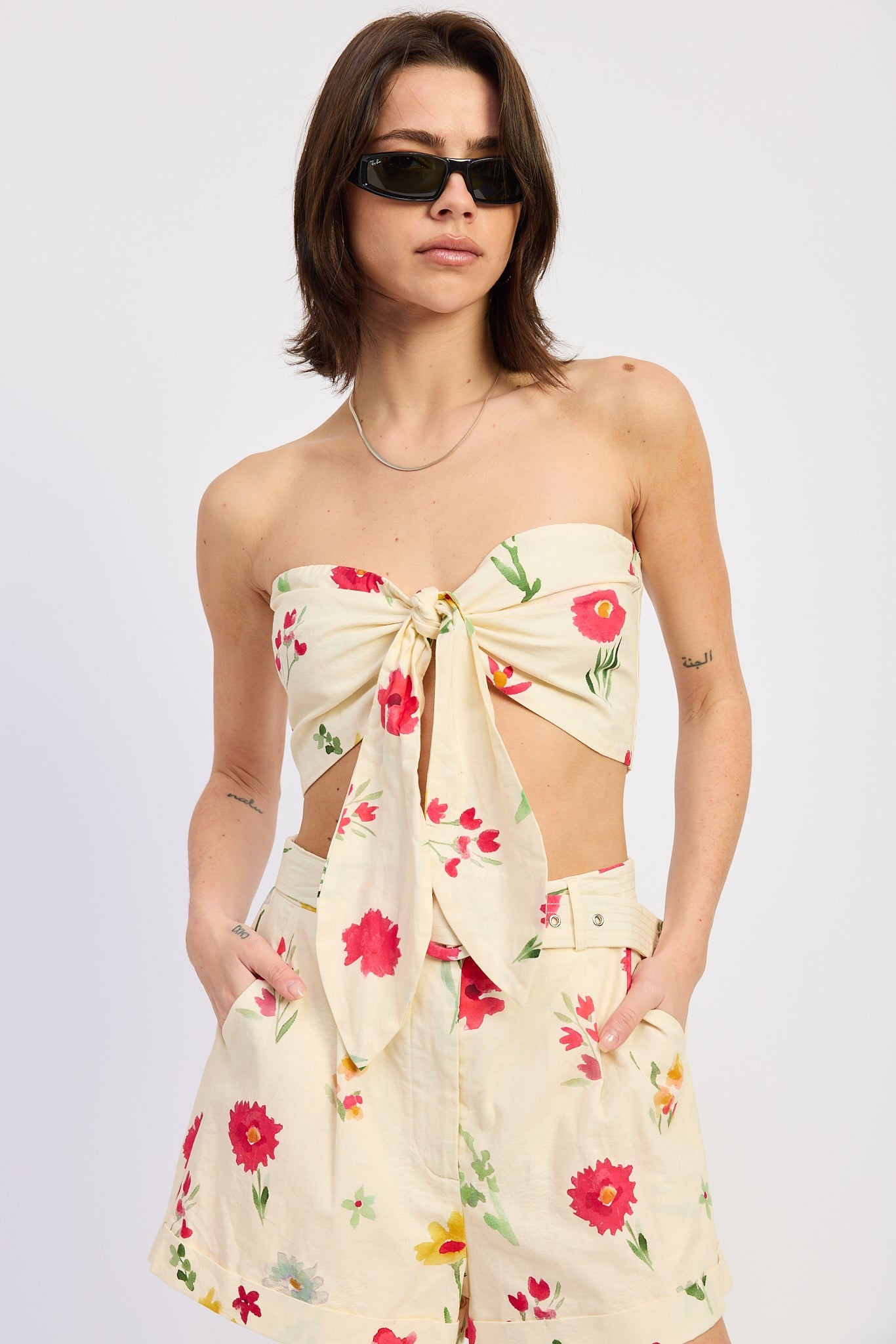 Scarf Tie Crop Top