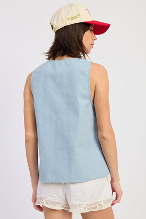Deep V-Neck Vest Top