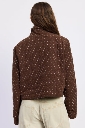 Polka Dot Quilt Puffer Jacket