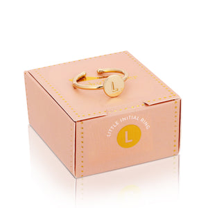 Little Initial Ring by Lucky Feather