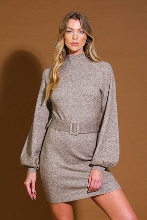 ALONG THE SHORELINE  SWEATER MIDI DRESS