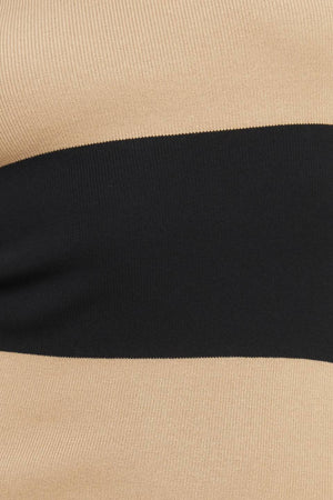ESPRESSO & CREAM SWEATER KNIT MIDI DRESS