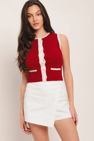 FRENCH NAUTICAL COLOR BLOCKED SWEATER TOP