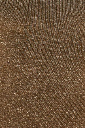 COCOA POISE BROWN KEYHOLE SLEEVELESS SWEATER MIDI DRESS