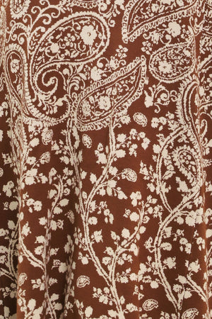 HAZEL PAISLEY EMBRACE JACQUARD SWEATER MIDI DRESS
