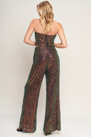 CHARMING COMPOSURE SEQUIN TOP AND BOTTOM SET
