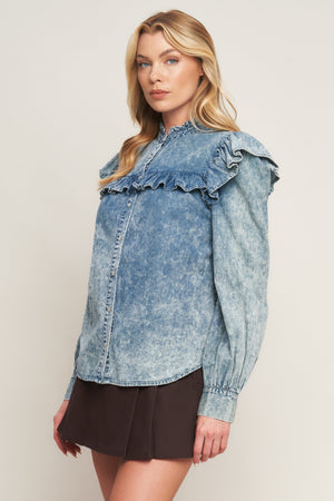 WESTERN CHIC DENIM TOP
