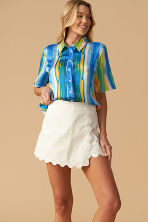 Take Me Dancing Woven Satin Top