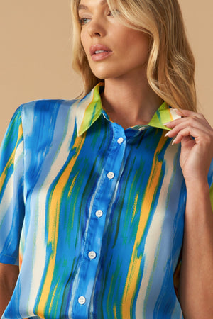Take Me Dancing Woven Satin Top
