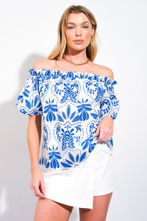 Divide and Contour Woven Top