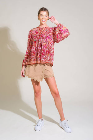 TIME AFTER TIME WOVEN TOP