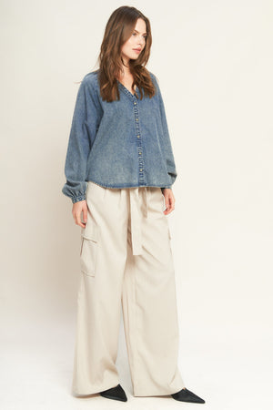 MUSING ABOUT YOU DENIM TOP