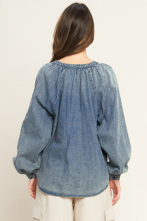 MUSING ABOUT YOU DENIM TOP