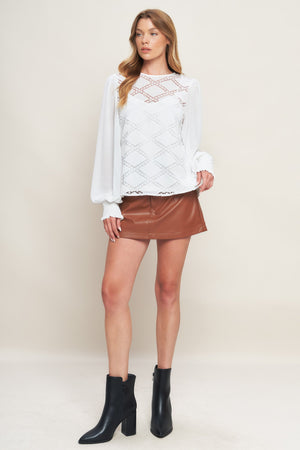 WEEKEND WANDERER WOVEN TOP