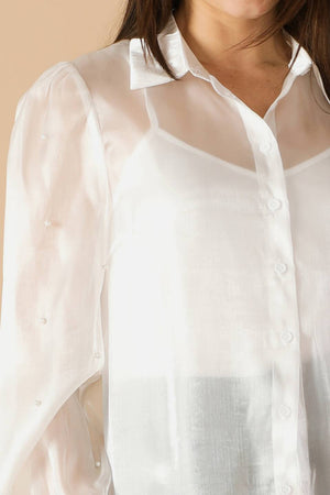GIRL ON THE GO ORGANZA TOP