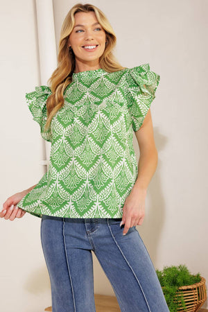 WANT YOU AROUND WOVEN TOP
