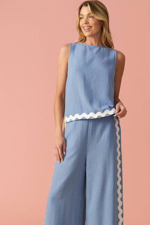 Drifting Currents Woven Top
