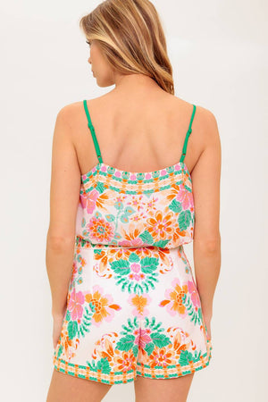 BEAUTIFUL BOWS WOVEN TOP AND SKORT SET