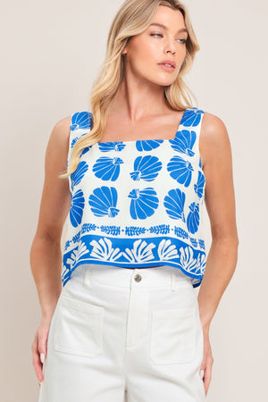 Island Shell Woven Top and Pant Set
