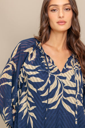 MIDNIGHT WALK  WOVEN TOP