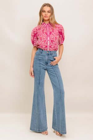 PRECIOUS HEART WOVEN TOP