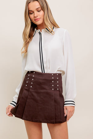 WANDER LEAF IVORY WOVEN TOP