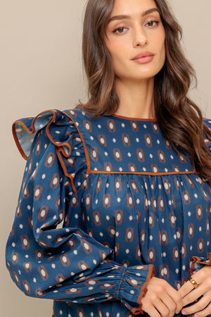 WESTERN CHARM  WOVEN TOP