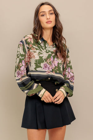 GARDEN CLUB  WOVEN TOP