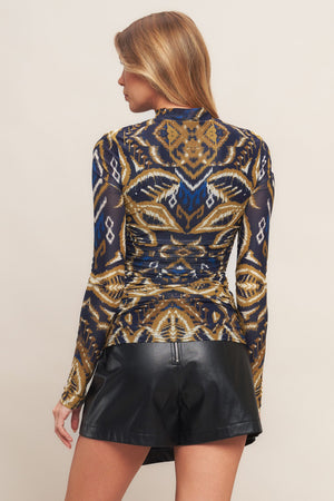 NIGHTFALL DRAPE POWER MESH TOP