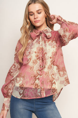 ROCOCO ROSE WOVEN TOP