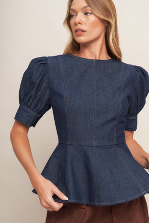 CLASSIC EDGE DARK DENIM TOP