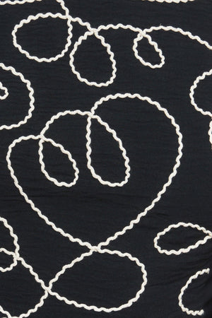 BLACK CANVAS WOVEN TOP