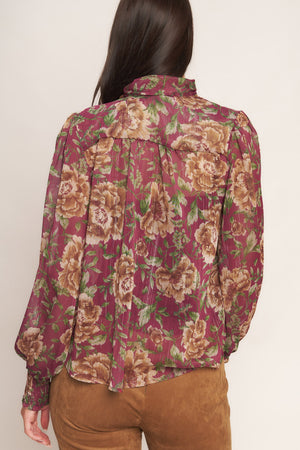 WHISPERING GARDEN WOVEN TOP
