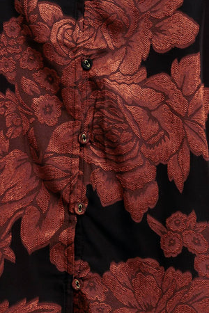 JUST DARK ENOUGH TO FEEL SPECIAL WOVEN TOP